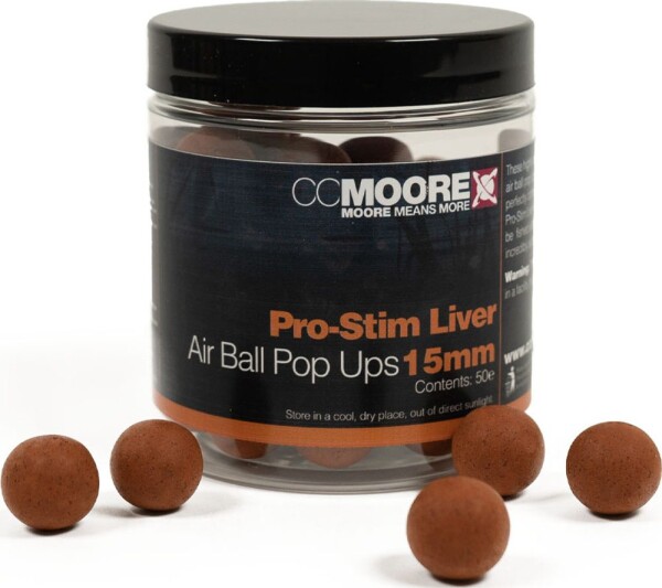 CC Moore Plovoucí boilie Pro-Stim Liver Air Ball Pop Ups - 18mm 35ks,CC Moore Plovoucí boilie Pro-Stim Liver Air Ball Pop Ups - 18mm 35ks
