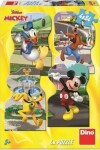 Puzzle Mickey ve městě 4x54 dílků