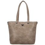 Stylová dámská koženková kabelka na rameno Mileta, khaki