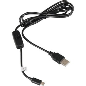 Raspberry PI USB A na Micro USB B napájecí kabel s vypínačem / 1.5m (K-1470)