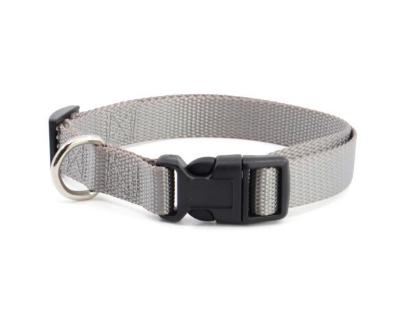 Zuky nylonový obojek pro psa | 18 - 52 cm Barva: Šedá, Obvod krku: 34 - 52 cm