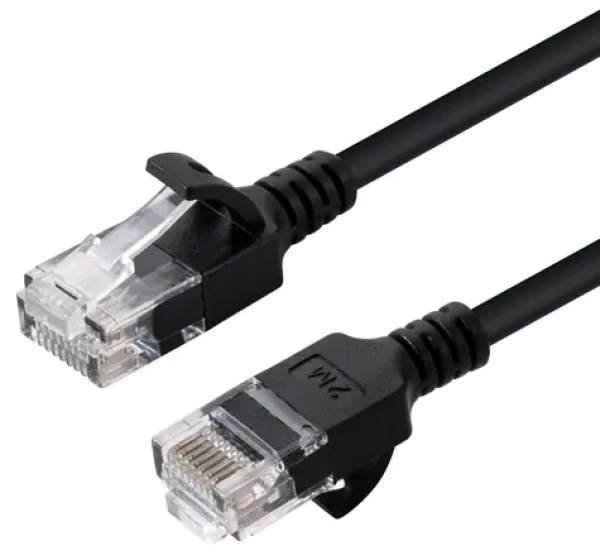 MicroConnect CAT6a U/UTP Slim 0.15m černá / Patch kabel / RJ-45 (V-UTP6A0015S-SLIM)