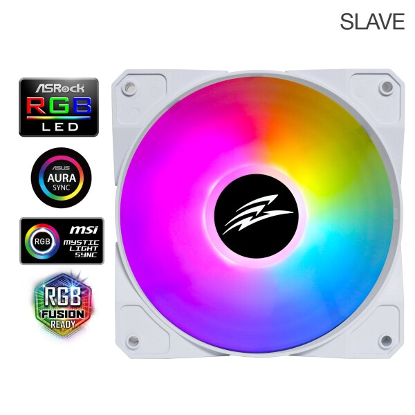 EVOLVEO ventilátor 120mm bílý rám ARGB Slave