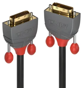 Lindy Anthra Line černá / DVI-D kabel / Dual Link / pozlacené konektory / 15 m (36227)