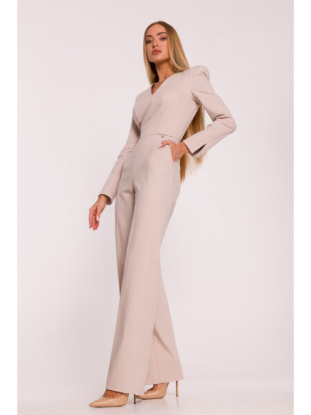 M883 Kombinéza džínového vzhledu - béžová EU L