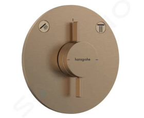 HANSGROHE - DuoTurn S Baterie pod omítku, pro 2 spotřebiče, kartáčovaný bronz 75418140