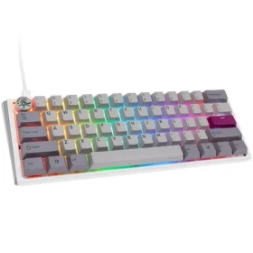 Ducky One 3 Mini Cherry MX-Blue šedá / herní klávesnice / podsvícená / mechanická / drátová USB-C / US (DKON2161ST-CUSPDMIWHHC2)