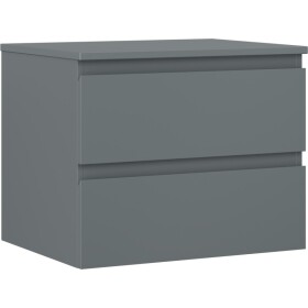 MEXEN/S - Orio koupelnová skříňka pod umyvadlo 60 cm s deskou, 2 zásuvky, grafit mat 91A10-06047-2-BFFC66