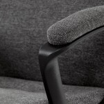 Kancelářské křeslo, šedá látka, kovový kříž