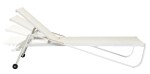 KETTLER DIAMOND hliníkové lehátko s teakovými područkami - bílá / krémová