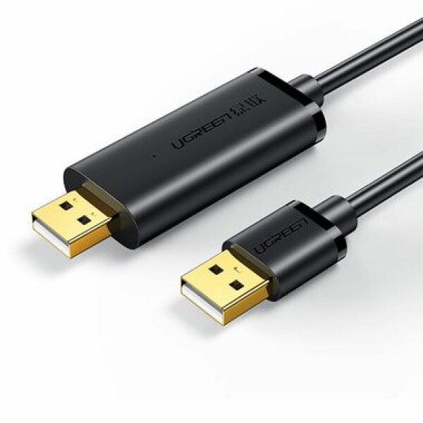 UGREEN Data Link kabel USB-A 2.0 (M) - USB-A (M) 2m černá (6957303822331)