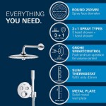 GROHE - Precision SmartControl Sprchový set s termostatem pod omítku, průměr 26 cm, 3 proudy, chrom 34878000