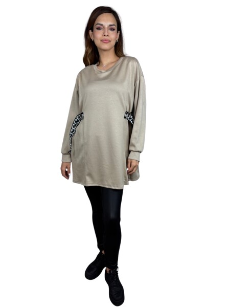 HOSH Mikinové šaty Nira Velikost: UNI, Barva: Béžová