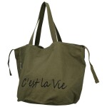 Trendy textilní dámská kabelka na rameno Bellinda, zelená