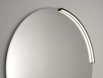 SAPHO - BORD kulaté zrcadlo s LED svítidlem MOON, broušená hrana, ø 80cm, CU free, černá mat 22446-2211B