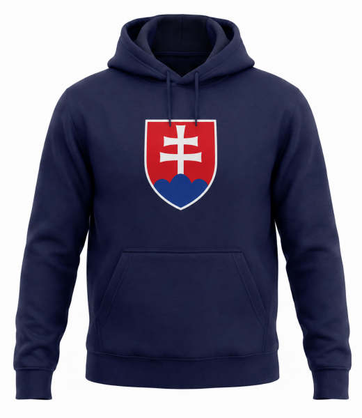 FansArena Pánská mikina Slovakia National Emblem Navy Velikost: XXL