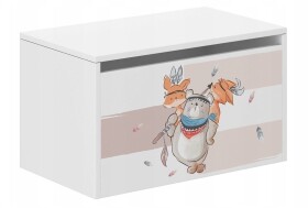 DumDekorace GLOBIS Dětský úložný box se zvířátky 40x40x69 cm