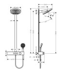 HANSGROHE - Pulsify S Sprchový set s termostatem, průměr 26 cm, 3 proudy, matná černá 24240670