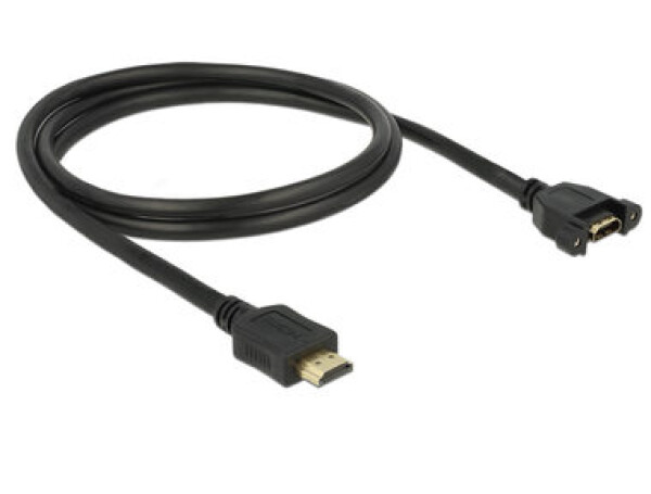 Delock kabel HDMI A samec HDMI A samice přišroubovatelná 1 m černá (85102-D)