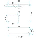REA - Umyvadlo na desku Kelly Mini Aiax Shiny REA-U6504