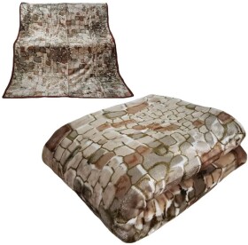 Domtextilu Hnědá teplá deka se vzorem čtverců Šířka: 200 cm Délka: 240 cm Šířka: 200 cm Délka: 240 cm