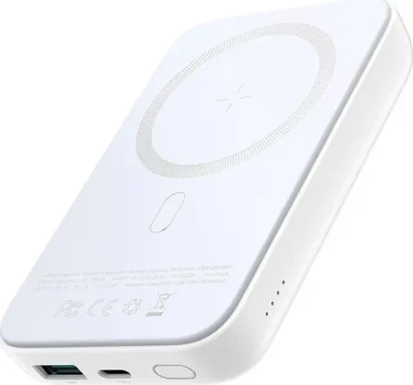 Joyroom JR-W020 bílá / Powerbanka / 10000mAh / 20W / 1x USB-A + 1x USB-C + bezdrátové nabíjení (6941237119698)