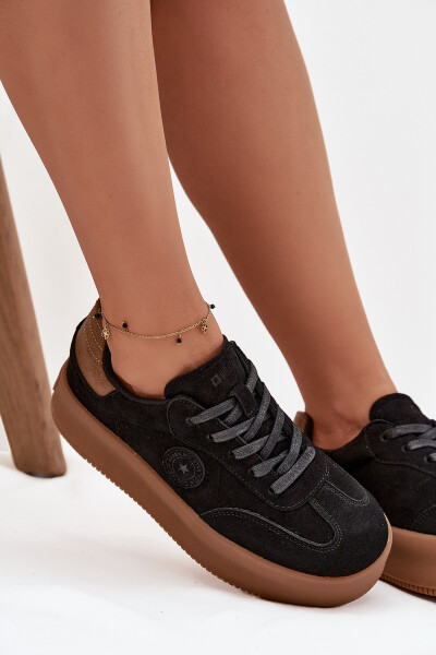 Dámské tenisky na platformě Big Star - černé Velikost: 39