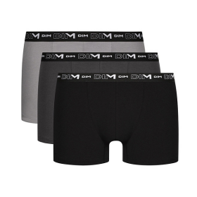 Pánské boxerky 3 ks DIM COTTON STRETCH BOXER 3x - DIM - černá M