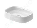 DURAVIT - Zencha Umyvadlo na desku 550x390 mm, bez přepadu, DuraCeram, bílá 2373550079