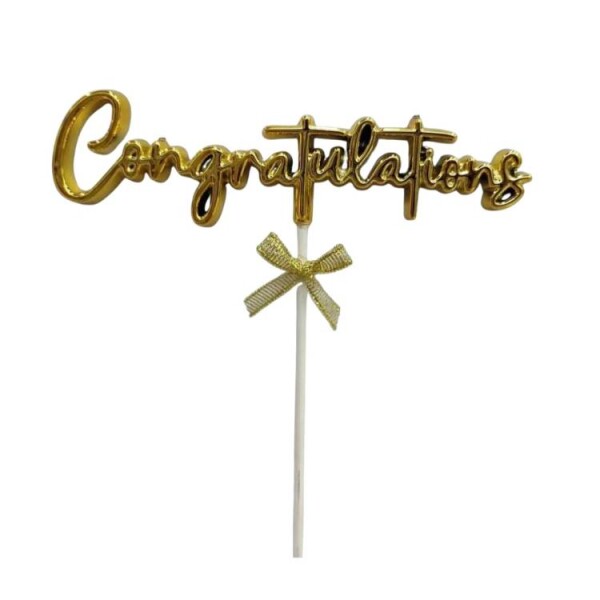 Cesil Cesil Zápich do dortu zlatý Congratulations