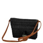Dámská pletená crossbody kabelka Olive Boho, černá