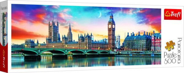 Panoramatické puzzle Big Ben Westminsterský palác, Londýn 500 dílků