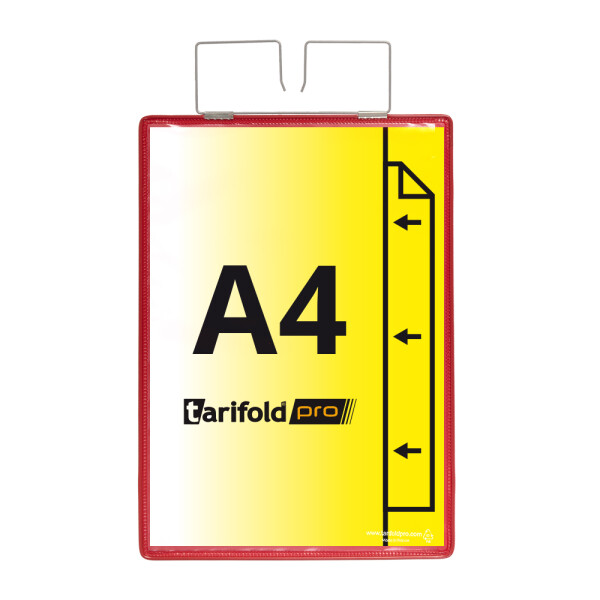 Djois zpevněná identifikační kapsa se závěsem, A4, červená, 10 ks