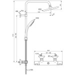 IDEAL STANDARD - CeraTherm Sprchový set T25 s termostatem, 20 cm, 3 proudy, chrom A7208AA