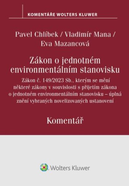 Zákon o jednotném environmentálním stanovisku. Komentář - autorů - e-kniha