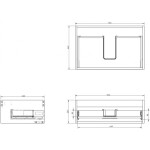 MEXEN - Box-A skříňka pro umyvadlo 70, 1 šuplík, grafit mat 91AX0-0700-235-1-66