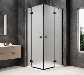 POLYSAN - GLOBE BLACK obdélníkový sprchový kout 1000x800, rohový vstup, matné sklo GB5080MB