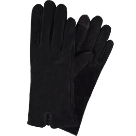 Semiline Dámské semišové antibakteriální rukavice Black