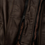 Pánská Kožená Bunda Tristan Quinc Brown Brixton Hnědá Velikost: M