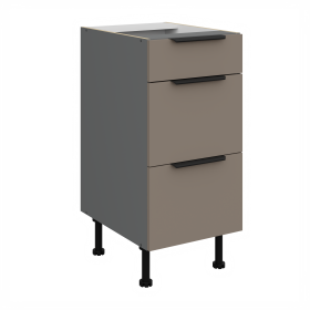 Spodní skříňka Aria ANT 40 D 3S BB - Premium Box Barva korpusu: Antracit, Barva dvířek: TA - Sandgrau AFM