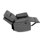 TV a relaxační křeslo s elektrickým ovládáním, potah šedá látka v dekoru vintage, 1 motor 240V