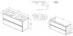 IDEAL STANDARD - Eurovit+ Skříňka s dvojumyvadlem, 55x120x44 cm, 2 zásuvky, lesklá bílá R0576WG