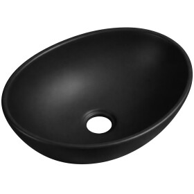 CERANO - Umyvadlo keramické Minio - na desku - černá matná - 34,5x26 CER-477008