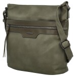 Trendy dámská koženková crossbody kabelka Hazel, tmavě zelená