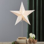 Eglo 410297 - STAR TRADING Stolní lampa Kombi Shade/Star Leo, šedá barva, bílá barva, přírodní barva, dřevo, kov, plast