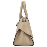 Módní dámská kožená kabelka do ruky Arietta, béžová