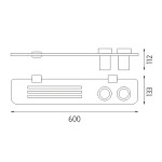 Nimco Kibo chrom police se sklenkami na kartáčky Ki X360-58DW-26 Ki X360-58DW-26