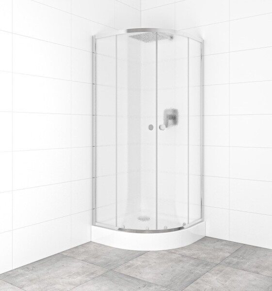SAT - Set sprchového koutu a vaničky, čtvrtkruh 80x80 cm Multi Basic SIKOBKMUS80CRCH SIKOBKMUS80CRCH