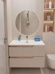 Kielle - Idolio Zrcadlo s LED osvětlením a vyhříváním, průměr 60 cm 50324051