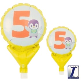 Balónek číslo 5 zvířátko 10 cm x 15 cm Balónek číslo 5 zvířátko 10 cm x 15 cm
